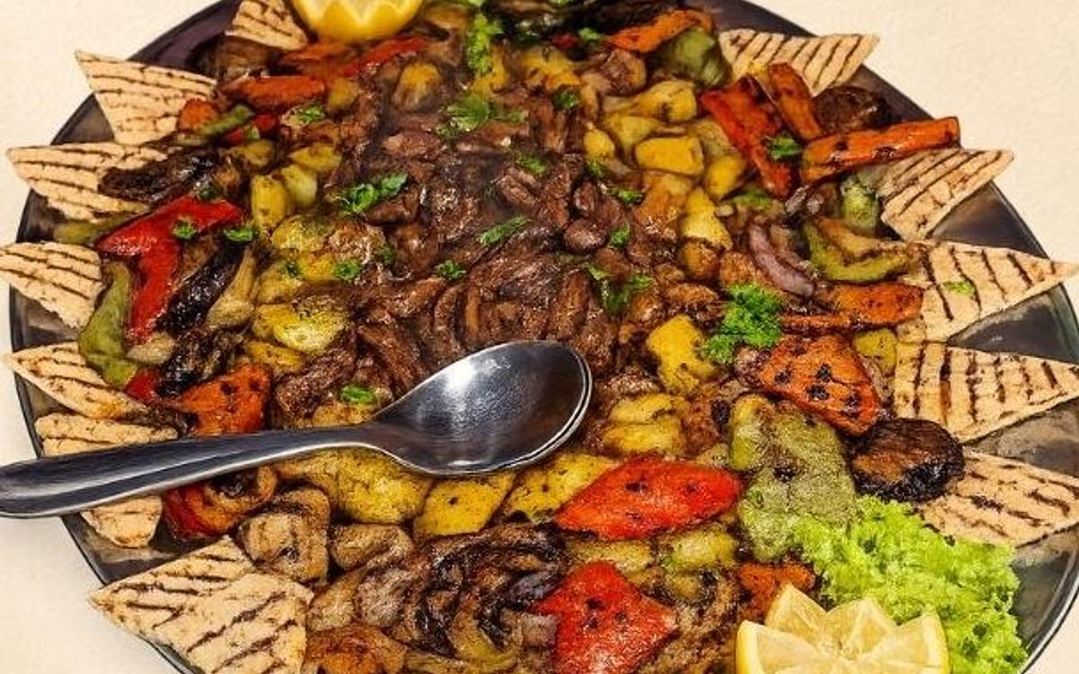 Veal platter with vegetables